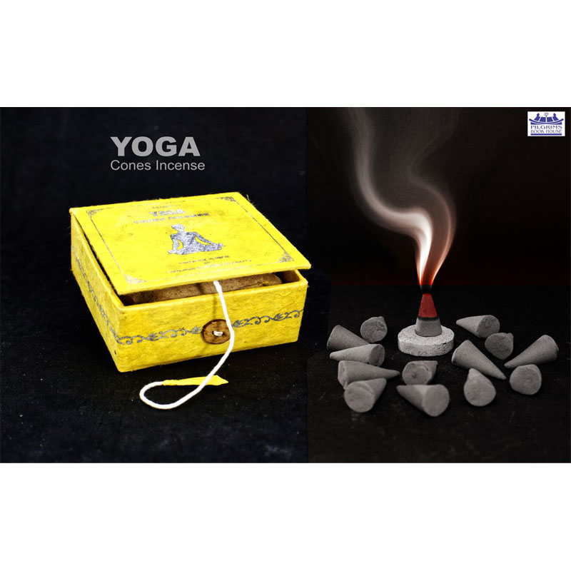 YOGA CONES INCENSE 25 UNITS WITH INCENSE HOLDER IN PAPER BOX