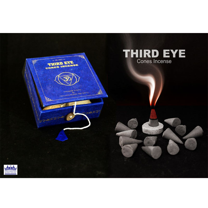 THIRD EYE CONES INCENSE 25 UNITS WITH INCENSE HOLDER IN PAPER BOX