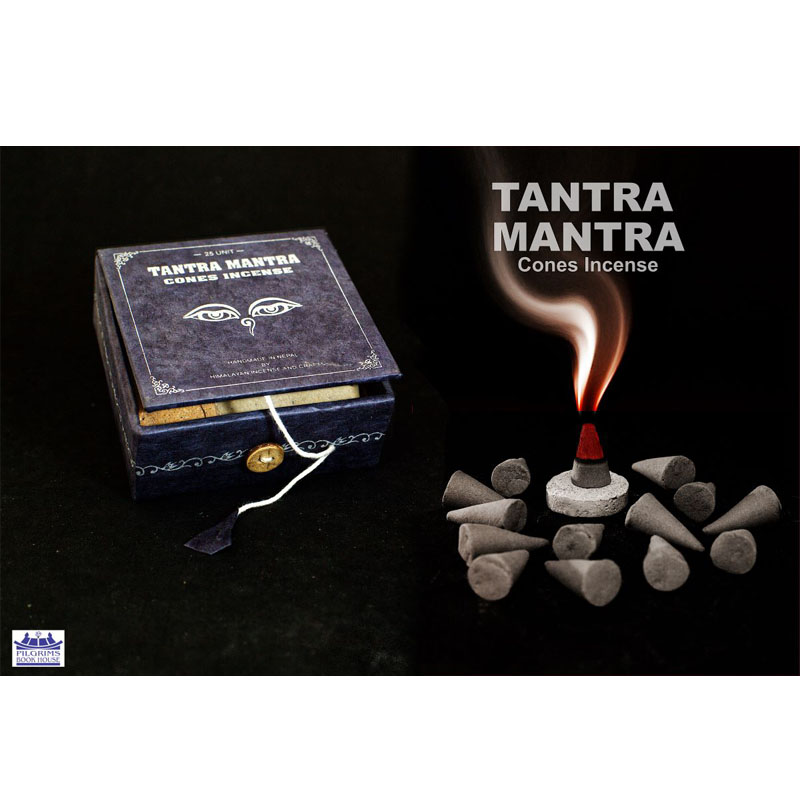 TANTRA MANTRA CONES INCENSE 25 UNITS WITH INCENSE HOLDER IN PAPER BOX