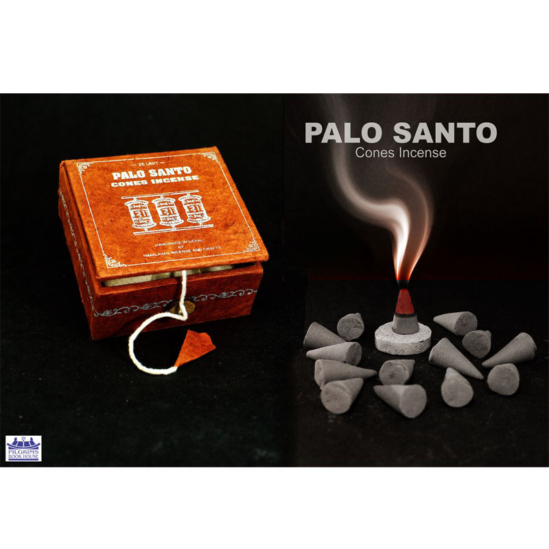 Palo Santo Cones Incense 25 Units With Incense Holder In Paper Box With Button Lock