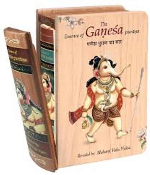 The Essence of Ganesha Purana Wooden Boxed Edition A6 Size Book Hardcover