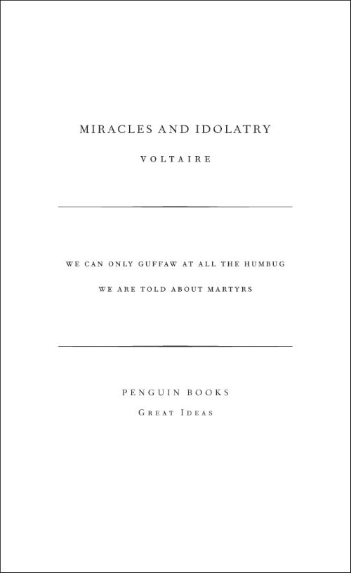 Miracles and Idolatry Penguin Great Ideas