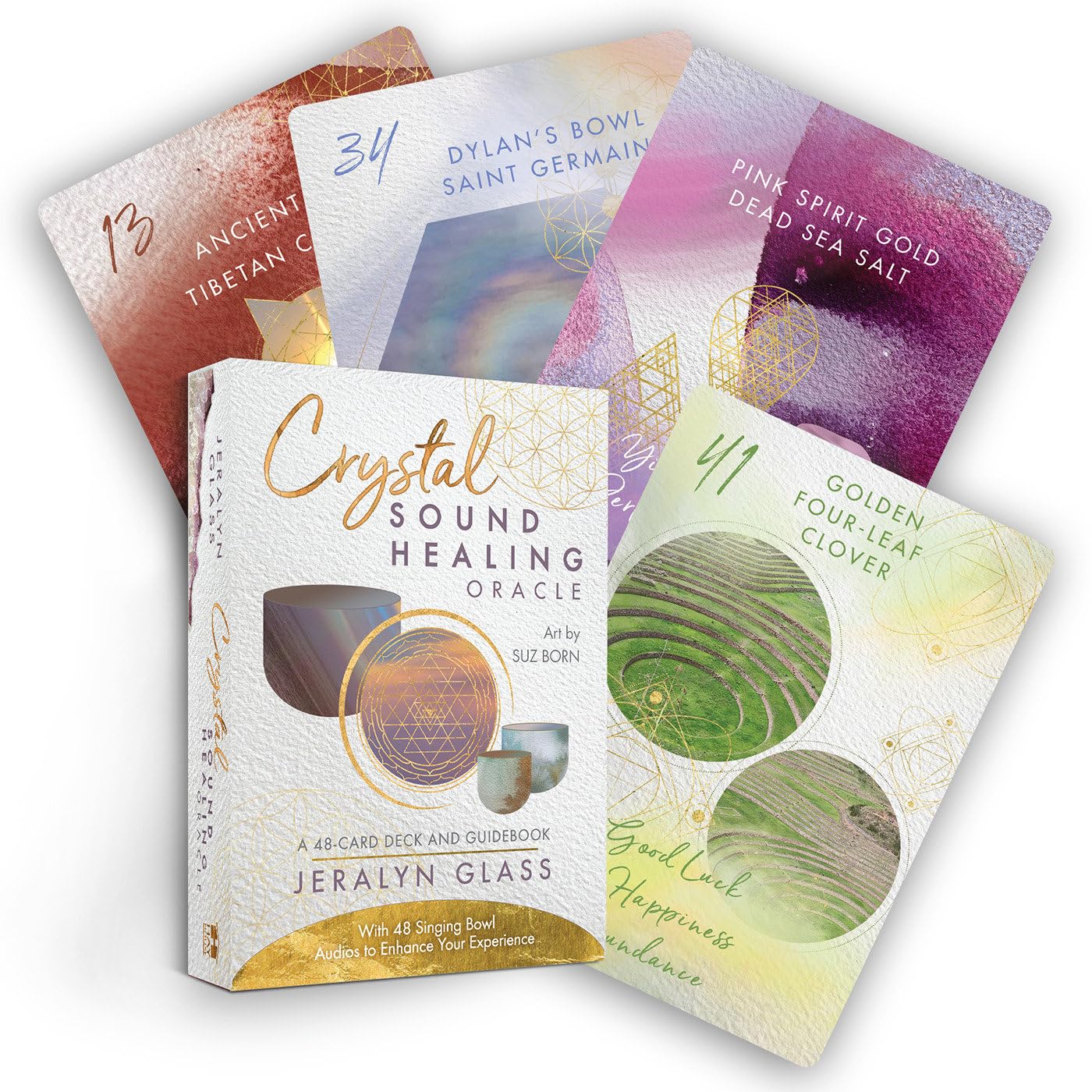 Crystal Sound Healing Oracle A 48 Card Deck and Guidebook with 48 Singing Bowl Audios to Enhance Your Experience