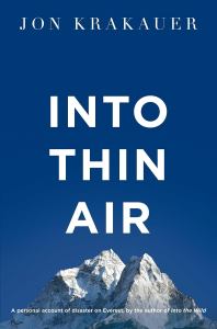 Into Thin Air A Personal Account Of The Everest Disaster Blue Cover