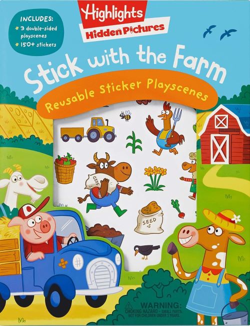 Stick With The Farm Hidden Pictures Reusable Sticker Playscenes