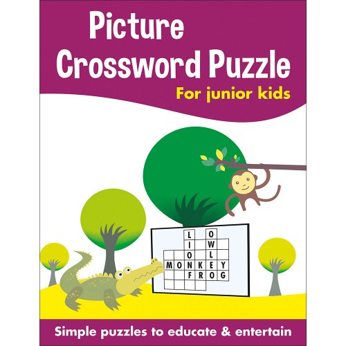 Picture Crossword Puzzles for Junior Kids Purple