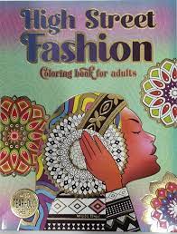 High Street Fashion Coloring book for adults