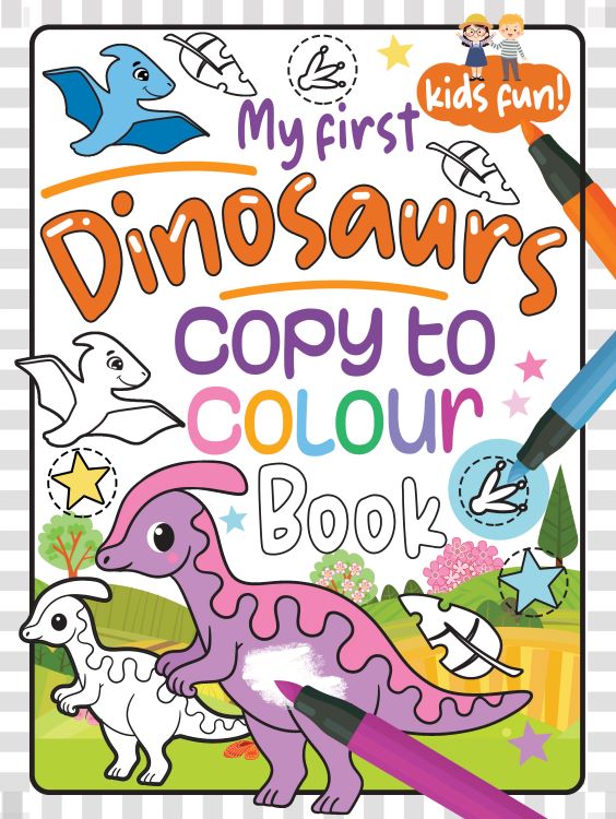 Easy Colour Cool Copy Colouring Dino
