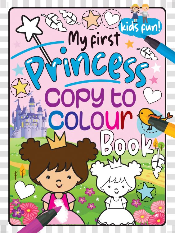 My First Princess Copy to Colour Book