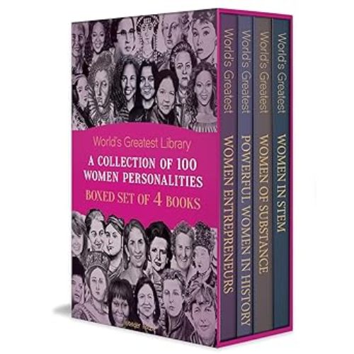Worlds Greatest Library A Collection of 100 Women Personalities Boxed Set of 4 books