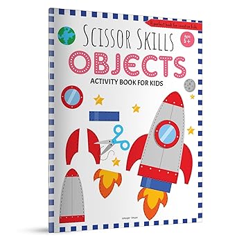 Scissor Skills Objects Activity Book for Kids