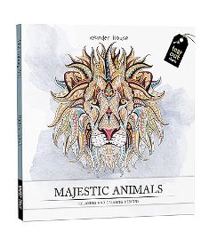 Majestic Animals Colouring Book for Adults with Tear Out Sheets