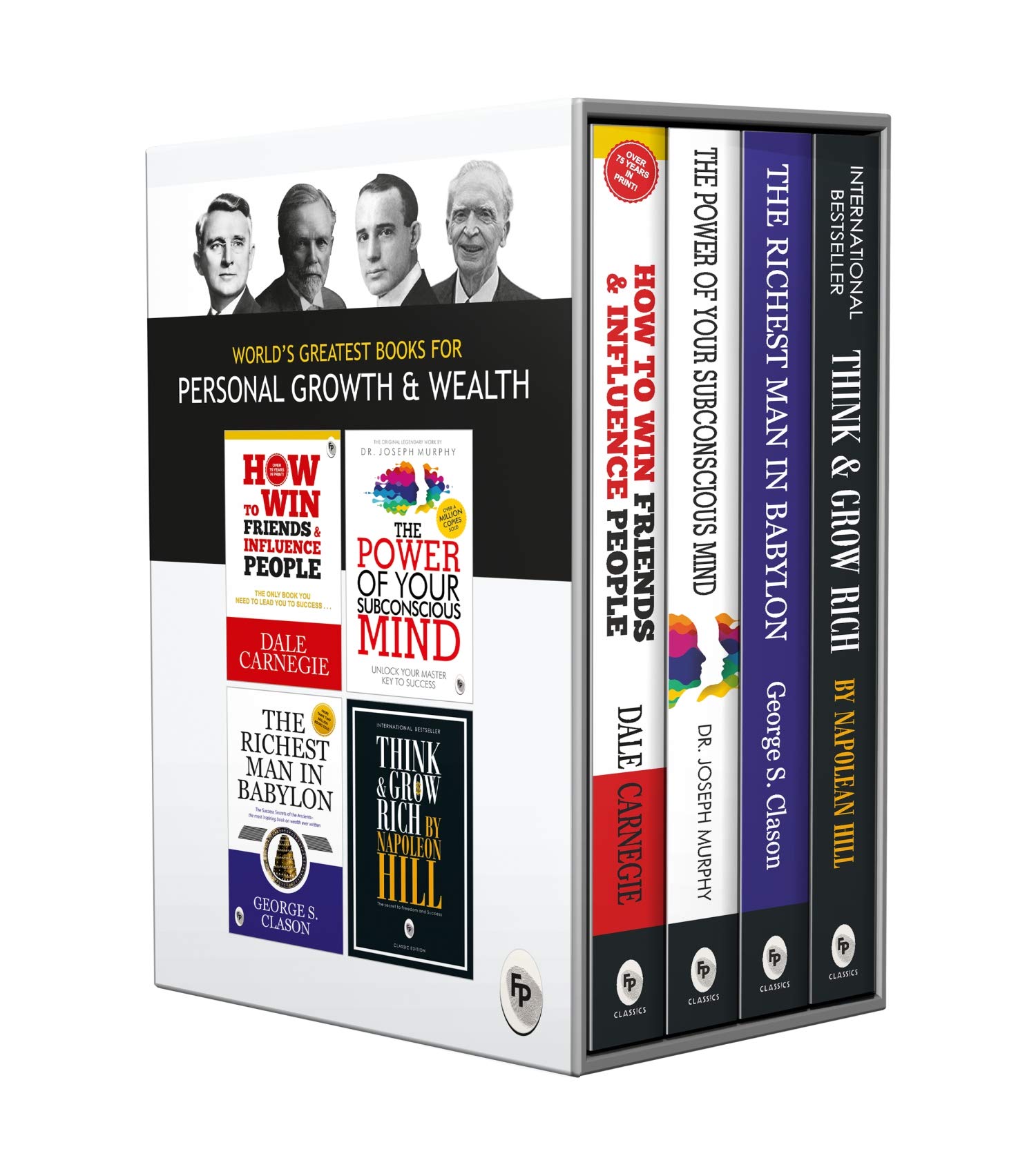 Worlds Greatest Books For Personal Growth & Wealth Set of 4 Books 
