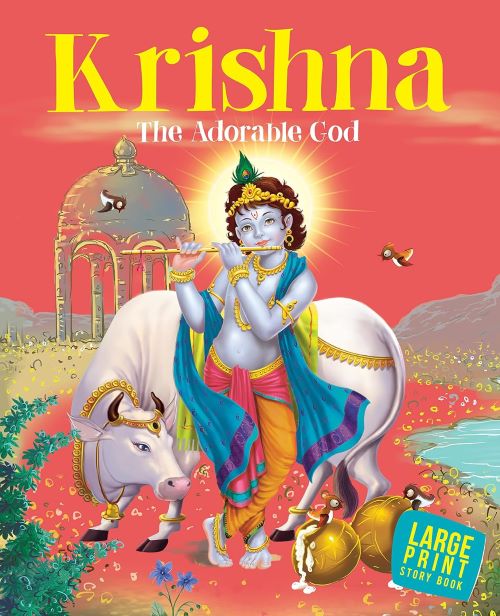 LARGE PRINT KRISHNA THE ADORABLE GOD 